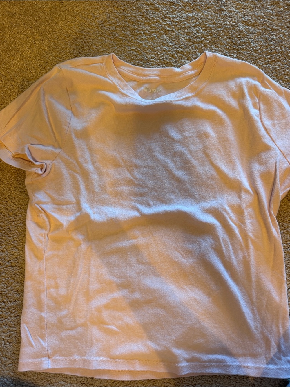 Hollister girls Light Pink Crew Neck T-Shirt